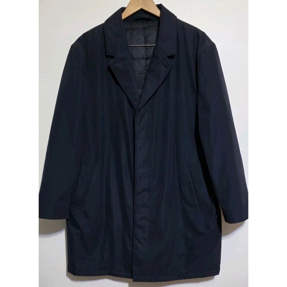 Lauren Ralph Lauren Men Navy Blue Thermaltech Overcoat 48R Heating Jacket